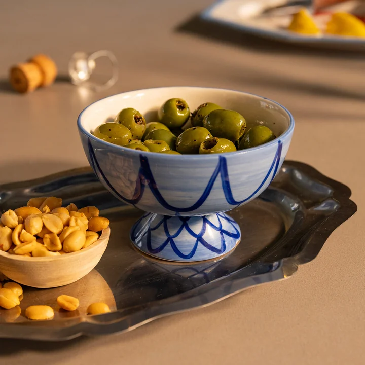 & klevering - Sirène Schaal, Ø 12,5 cm, blauw (set van 2)