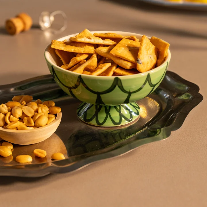 & klevering - Sirène Schaal, Ø 12,5 cm, groen (set van 2)