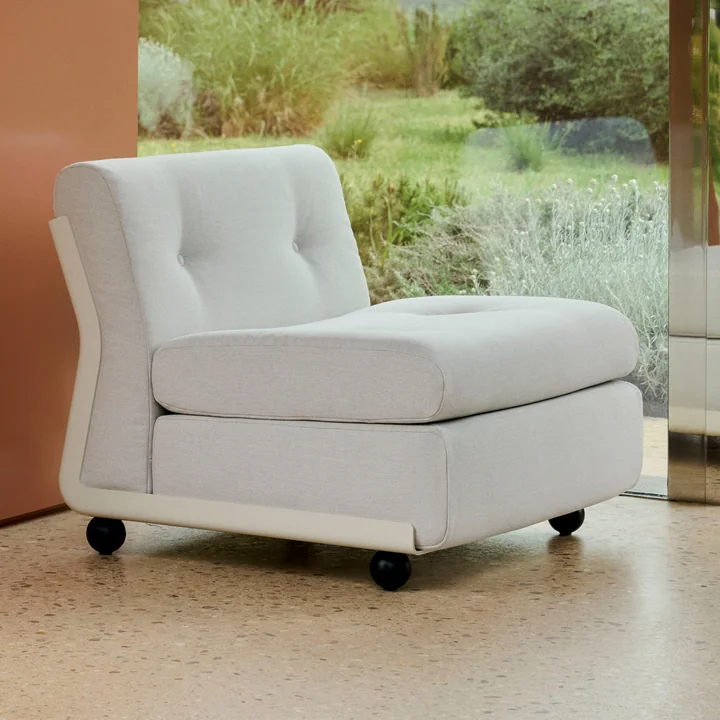 HAY - Amanta 1-zitsbank, crème beige / lichtgrijs ( HAY Story 102)