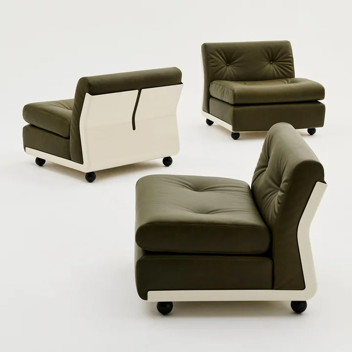 HAY - Amanta 1-zitsbank, crème beige / bos (Sense)