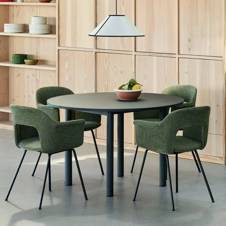 HAY - Annex Eettafel, donkergrijs / houtskool