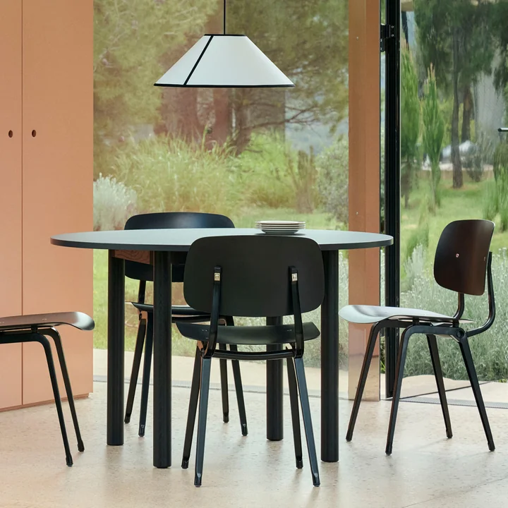 HAY - Annex Eettafel, donkergrijs / houtskool