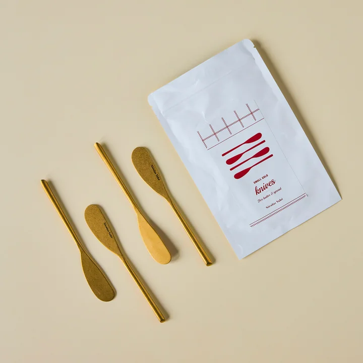 Nicolas Vahé - Daily botermes, antiek gouden afwerking (set van 4)