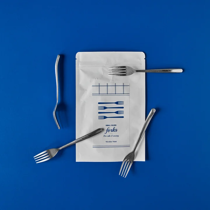 Nicolas Vahé - Taartvork, antiek zilveren afwerking (set van 4)