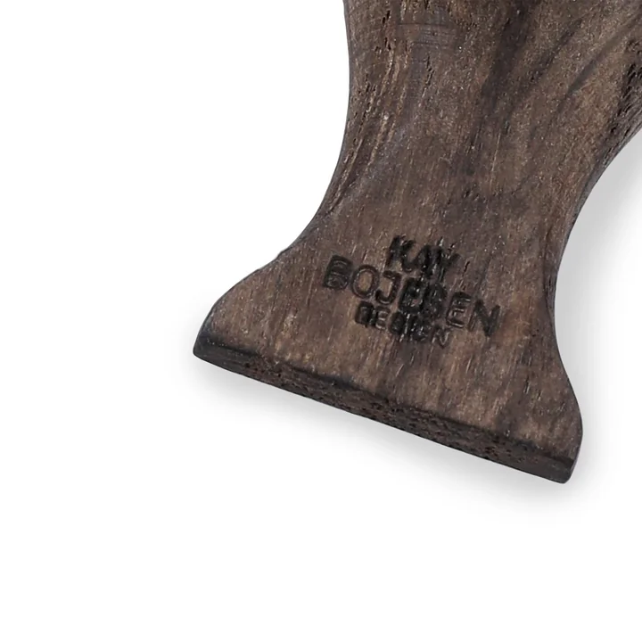 Kay Bojesen - Bird sleutelhanger, onbehandeld eiken, gerookt / zilver / zwart leer