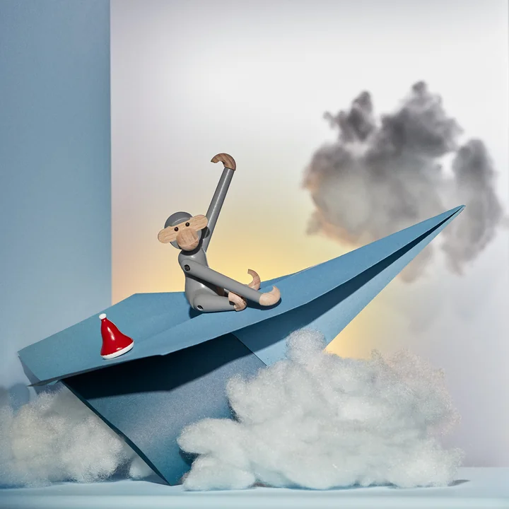 Kay Bojesen - Houten aap mini, grijs