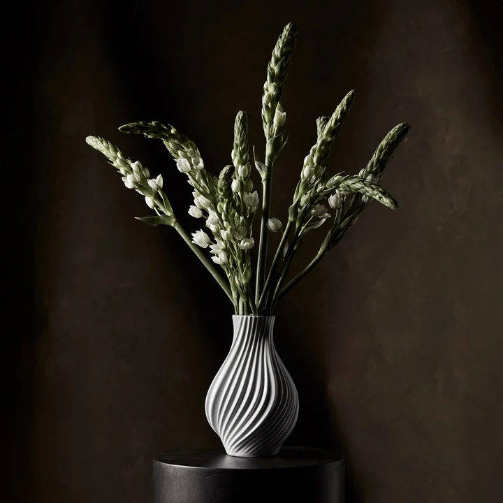 Lyngby Porcelæn - Twist vaas, wit