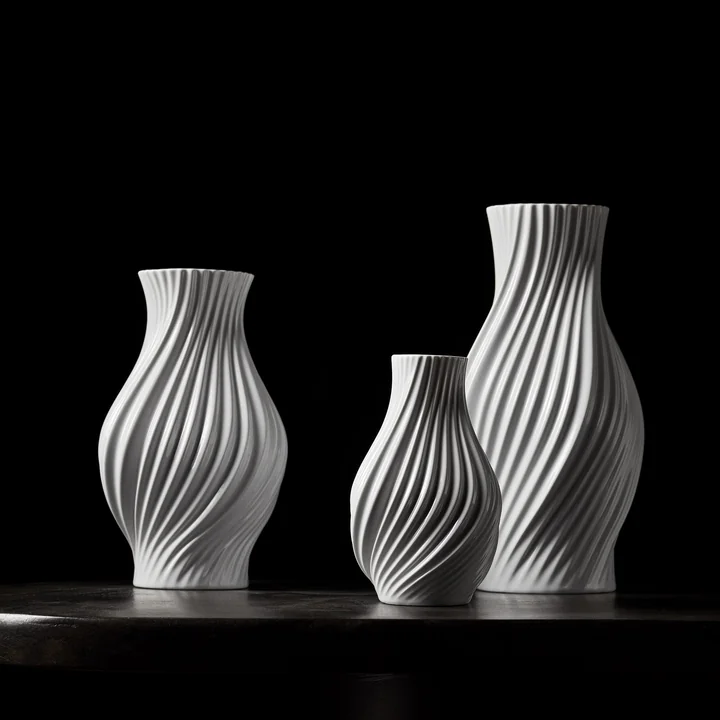 Lyngby Porcelæn - Twist vaas, wit