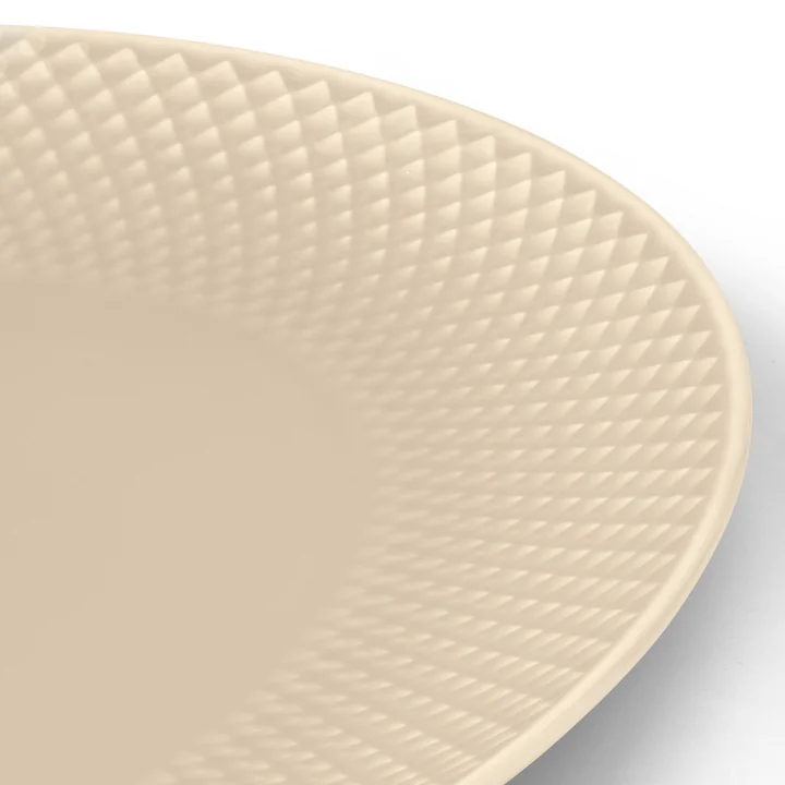 Lyngby Porcelæn - Rhombe Aarde Schotel ovaal, marmer