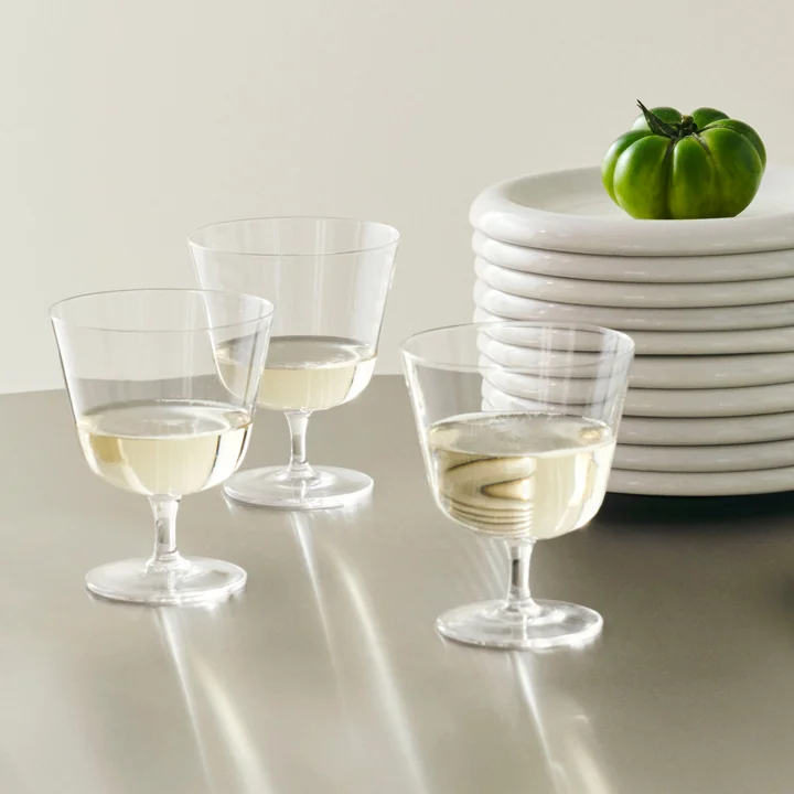 HAY - Curve Glazen stoom, klein, helder