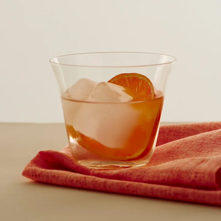 HAY - Curve Glazen beker, klein, helder en Tavolo servet