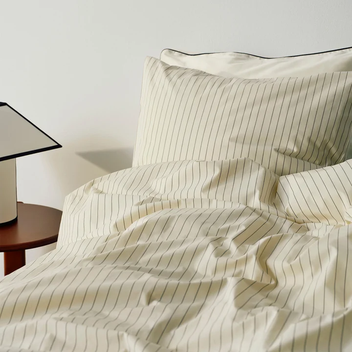 HAY - Fineline Dekbedovertrek en kussensloop, ivoor