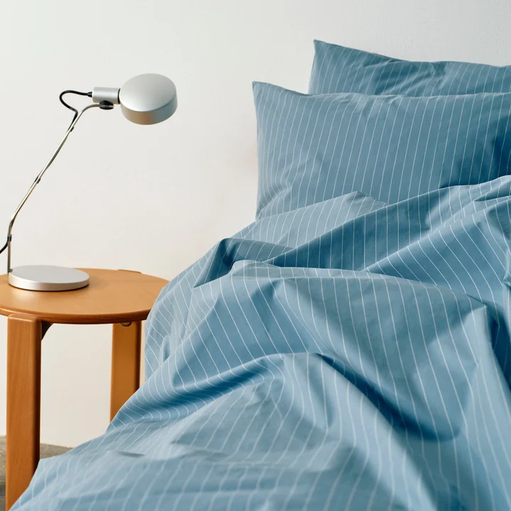 HAY - Fineline Dekbedovertrek en kussensloop, blauw