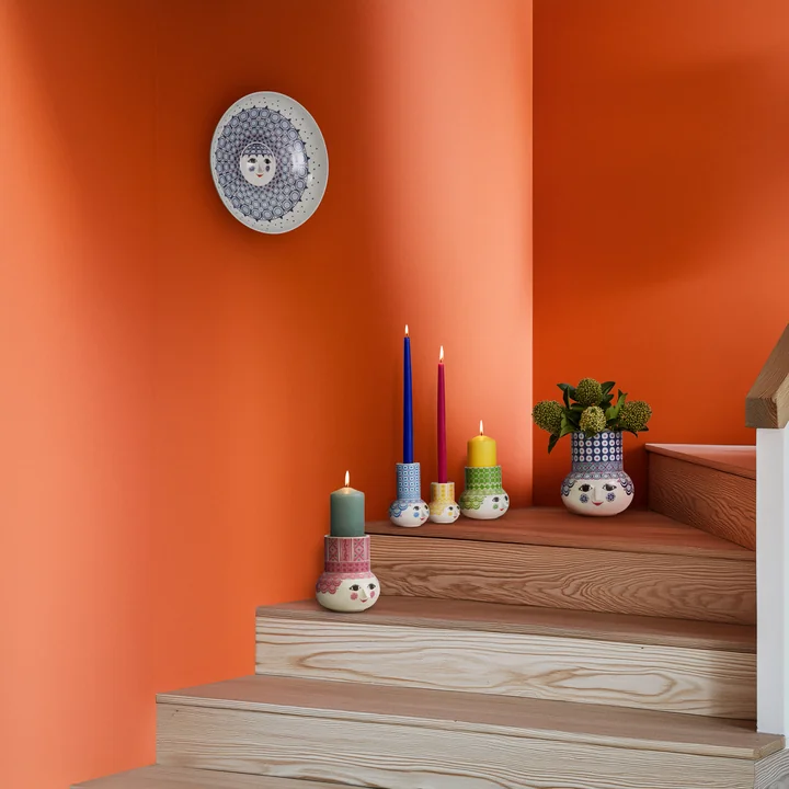 Bjørn Wiinblad - Olga serveerschaal Ø 33 cm, blauw / wit