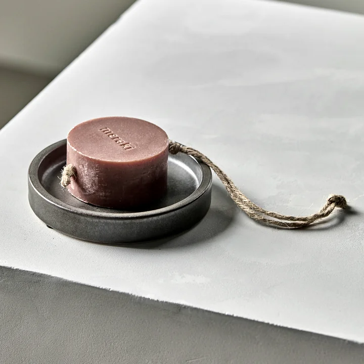 Meraki - Datura Zeepbakje, Ø 1 2. 5 x 2 cm, donkergrijs