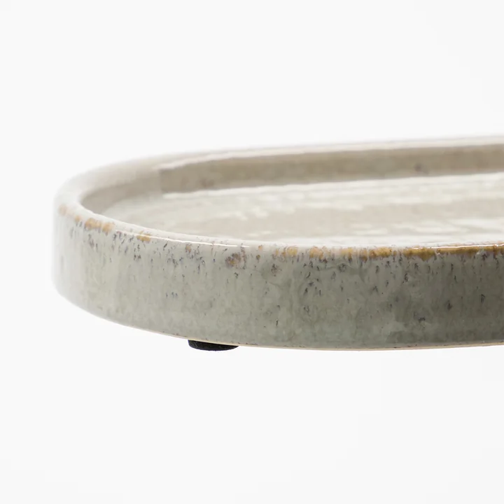 Meraki - Datura Dienblad, 20 x 1 2. 5 cm, schelpgrijs