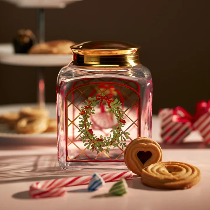 Holmegaard - Kerstbiscuitpot 2025, h 16 cm, veelkleurig