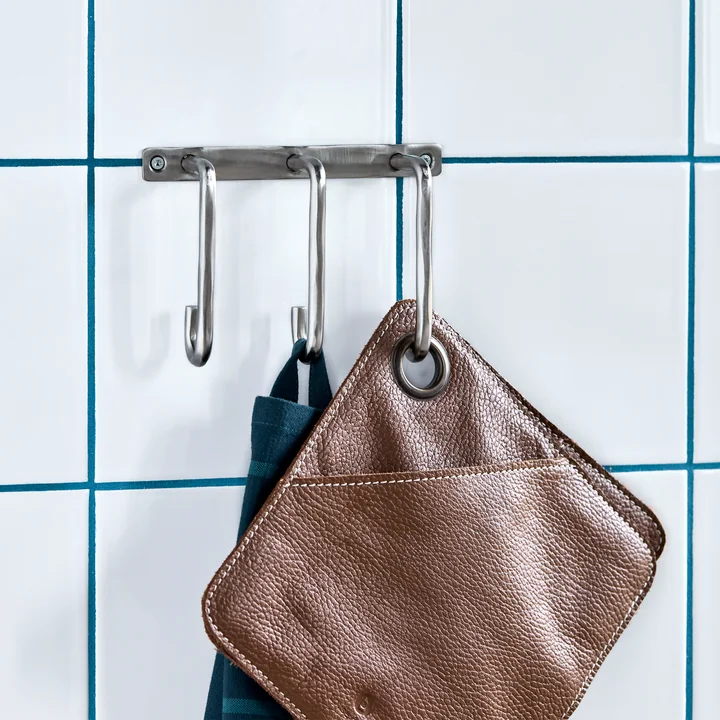 House Doctor - Welo Muurhaak, afwerking geborsteld zilver