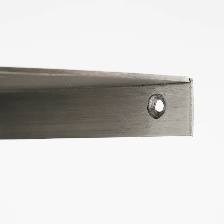 House Doctor - Mega Bijzettafel, h 18 cm, geborsteld zilveren afwerking