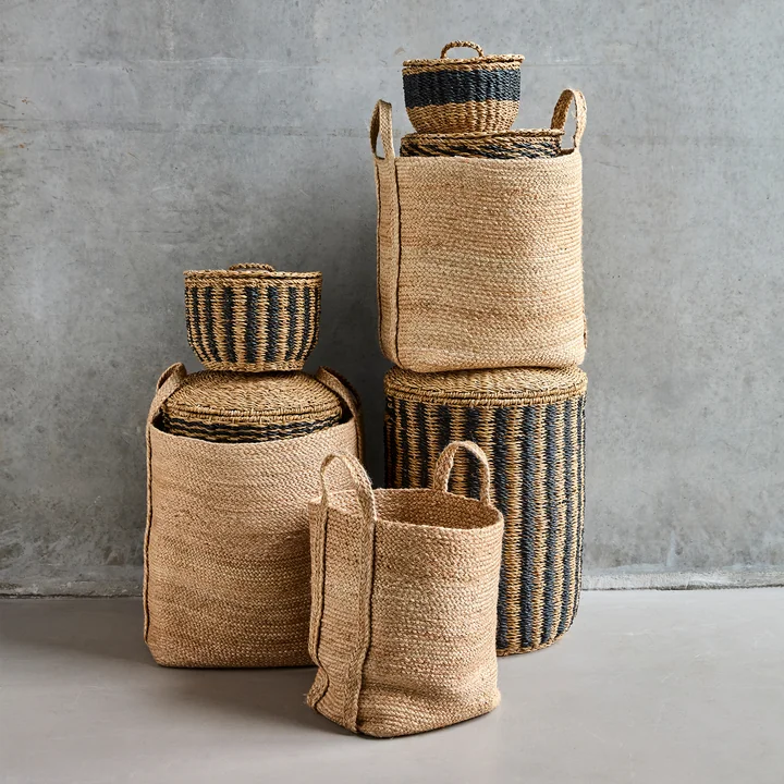 House Doctor - Stella opbergmand, h 39 cm, naturel (set van 3)