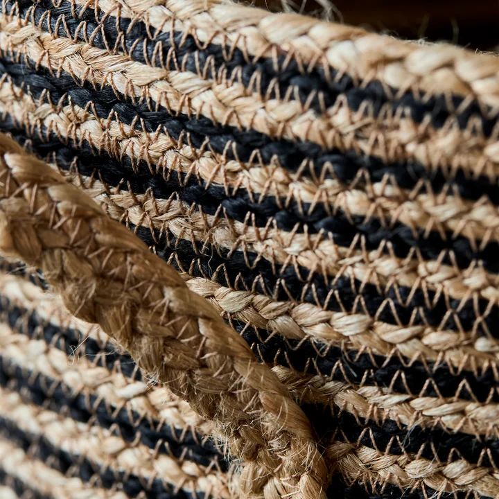 House Doctor - Dungi opbergmanden, H 20 cm, zwart / naturel