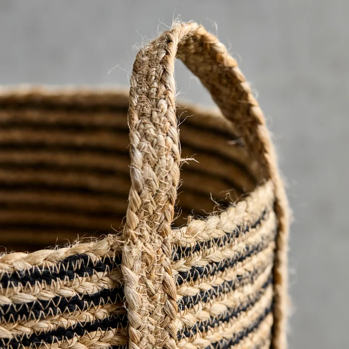 House Doctor - Dungi opbergmanden, H 37 cm, zwart / naturel