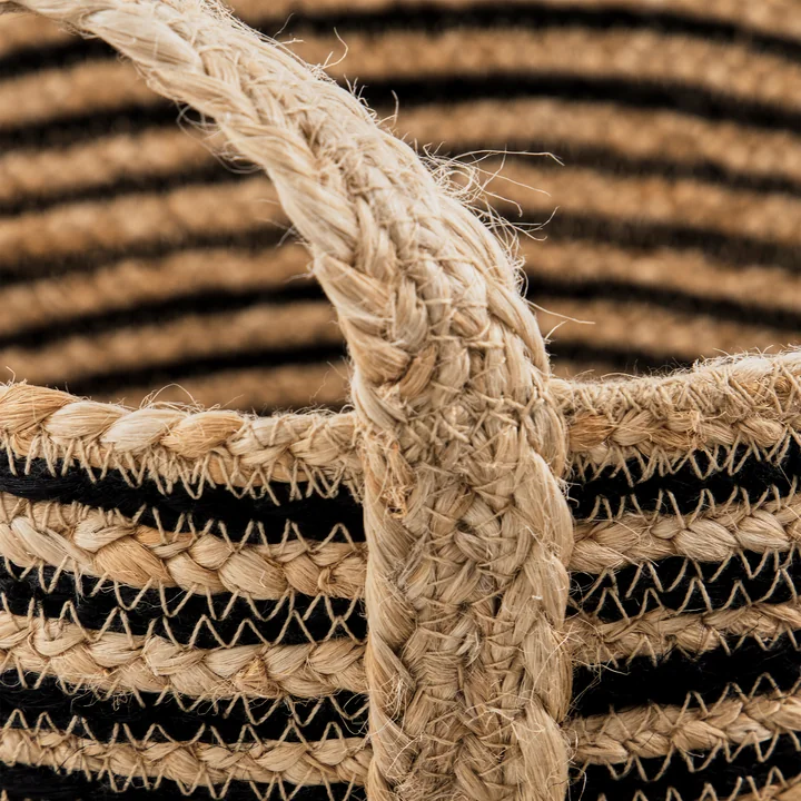 House Doctor - Dungi opbergmanden, H 37 cm, zwart / naturel