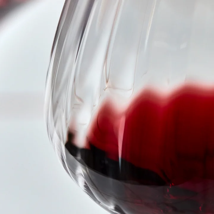 House Doctor - Rill rood wijnglas, helder