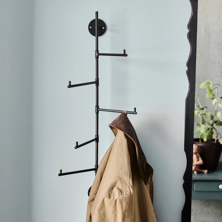House Doctor - Flex Haakrail, H 70,5 cm, zwart