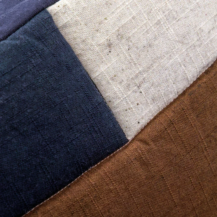 House Doctor - Patch Kussenhoes, 50 x 50 cm, zwart / zand / bruin