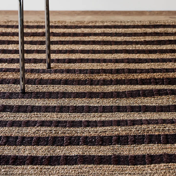 House Doctor - Block Vloerkleed, 160 x 230 cm, natuur / bruin