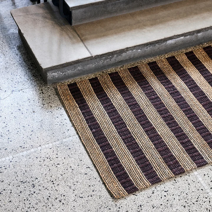 House Doctor - Block Vloerkleed, 85 x 130 cm, natuur / bruin