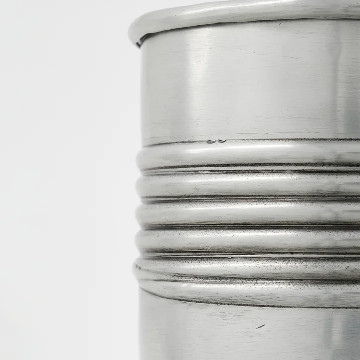 House Doctor - Groove Bloempot, antiek zilveren afwerking