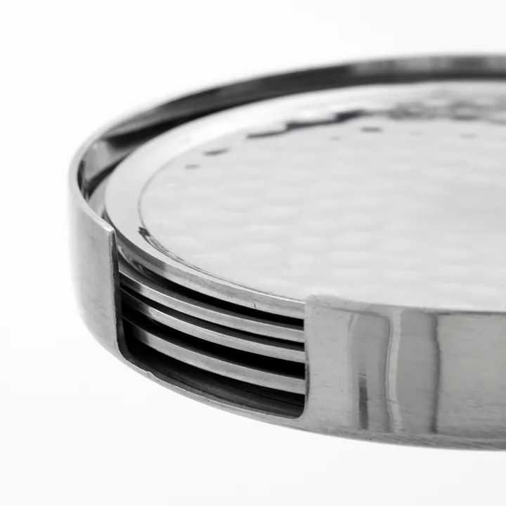 House Doctor - Coaster Glazen onderzetter, zilverkleurig