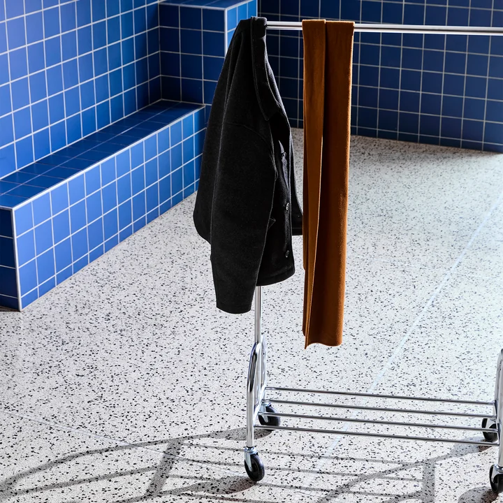 House Doctor - Robe Kapstok, 1000 cm x H 160 cm, zilveren afwerking