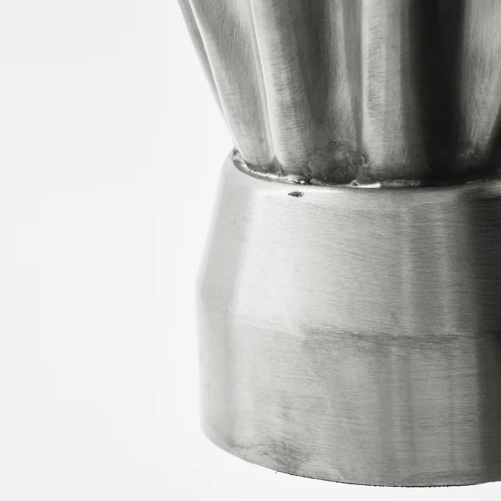 House Doctor - Flood Vaas, Ø 23 x H 33 cm, geborsteld zilveren afwerking