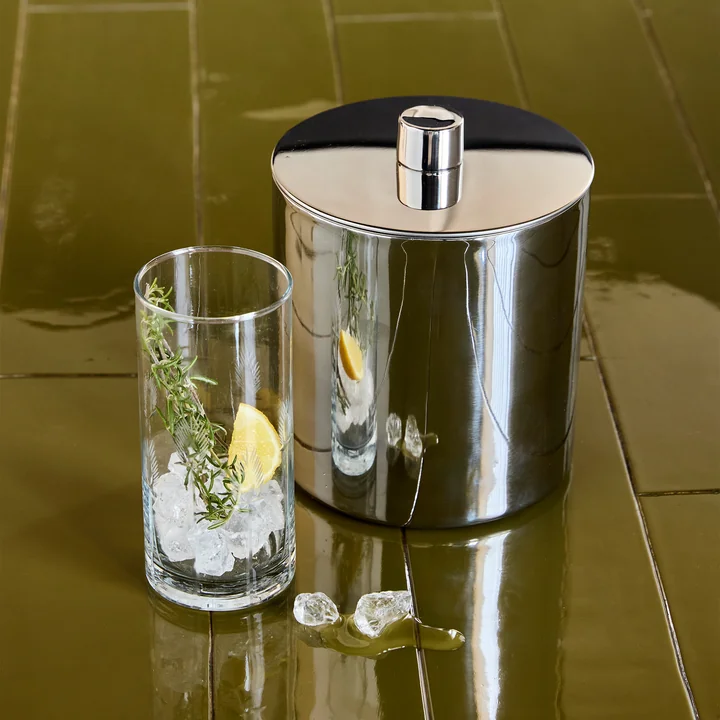 House Doctor - Kett ijsemmer, Ø 15,5 cm x H 16 cm, antiek messing afwerking