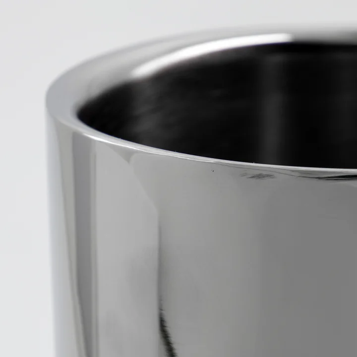 House Doctor - Kett wijnkoeler, Ø 12,5 x H 18 cm, zilveren afwerking