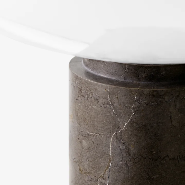 & Tradition - Mist AP17 Tafellamp, mat wit/grijs ( Grigio Caldo Marmor )