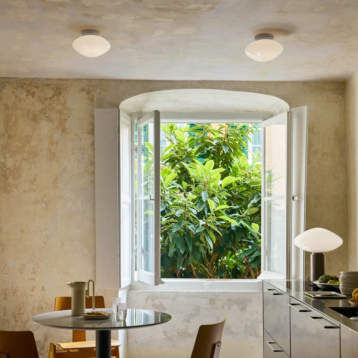 & Tradition - Mist AP22 Plafondlamp/wandlamp, Ø 25 cm, mat wit