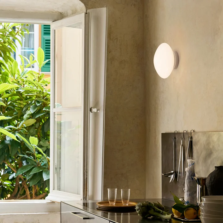 & Tradition - Mist AP22 Plafondlamp/wandlamp, Ø 25 cm, mat wit