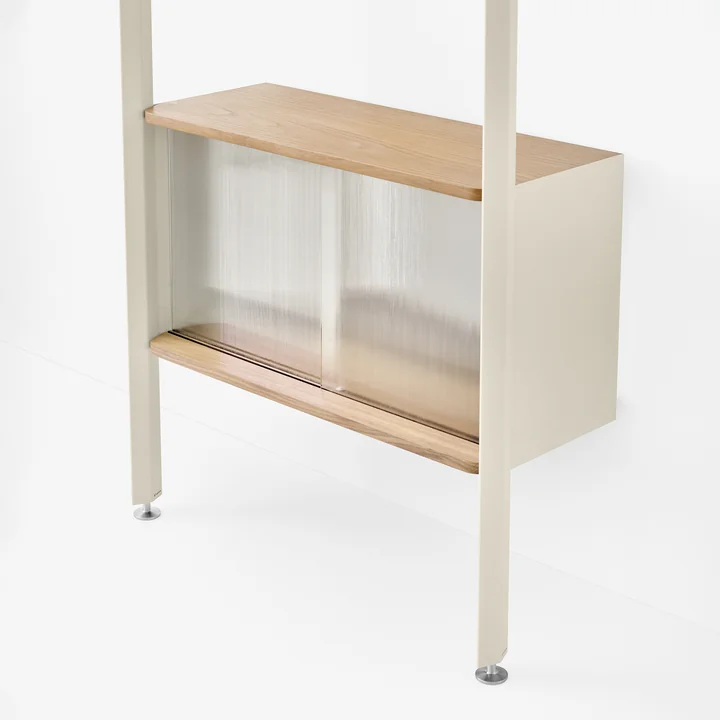 & Tradition - Rombe IF3 legplank met kastelement, eiken fineer / albast / planken albast