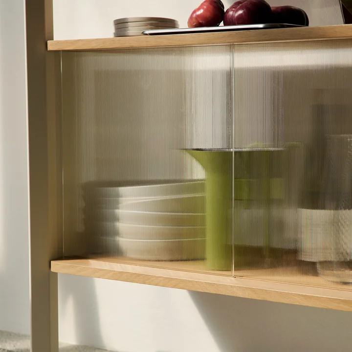 & Tradition - Rombe IF3-legbordkast met kastelement, eiken fineer / alabaster / eiken fineer legplanken