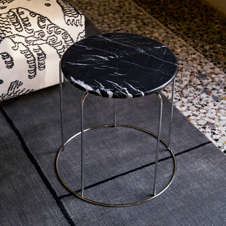 & Tradition - Wire VP11 tafelblad, Ø 38 cm, marmer (Nero Marquina)