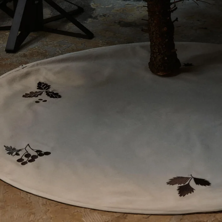 Ferm Living - Oak Kerstboomdeken, Ø 120 cm, naturel