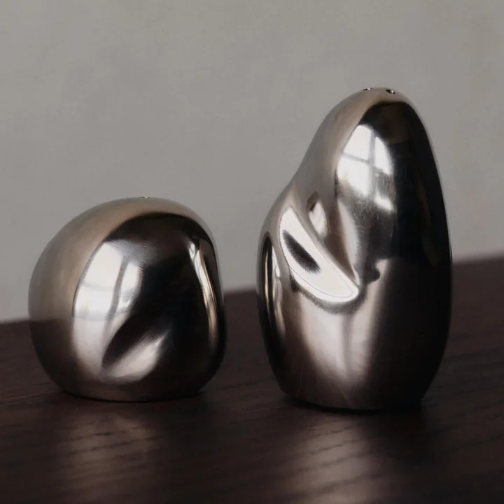 Ferm Living - Orevo Peper- en zoutstel, roestvrij staal (set van 2)