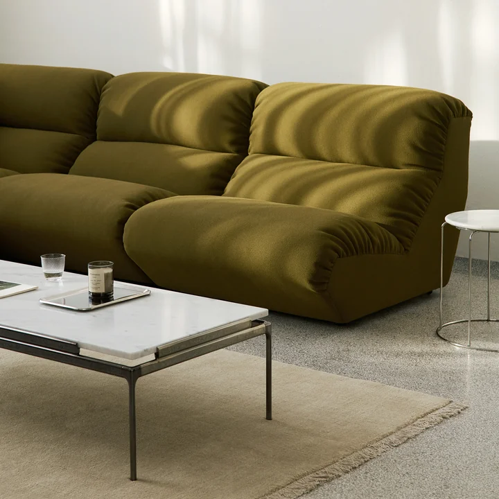 & Tradition - Hi Lo 3-zitsbank, configuratie C, groen (stof Kvadrat Mylla 0971)