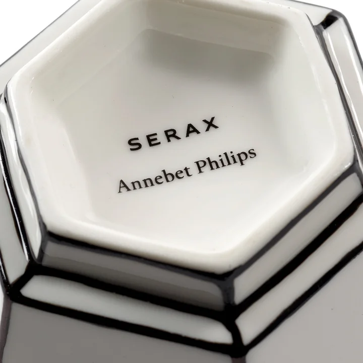 Serax - Carte Blanche Cappuccinokop met schotel, wit / zwart