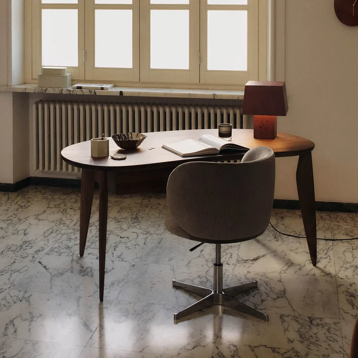 Ferm Living - Feve Eettafel, 160 x 86 cm, walnoot