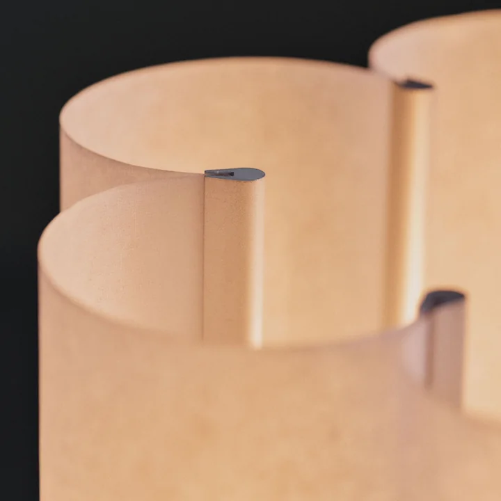 Ferm Living - Boe tafellamp, H 28 cm, zilver / naturel